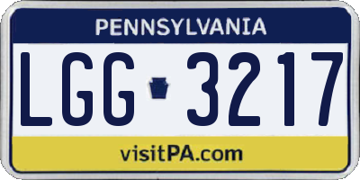 PA license plate LGG3217