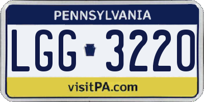 PA license plate LGG3220