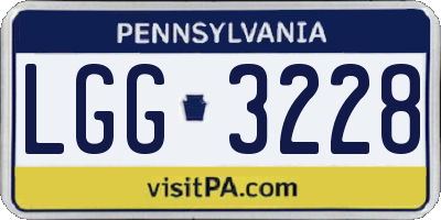 PA license plate LGG3228