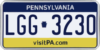 PA license plate LGG3230