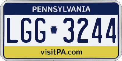 PA license plate LGG3244