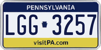 PA license plate LGG3257