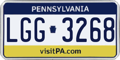 PA license plate LGG3268