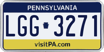 PA license plate LGG3271