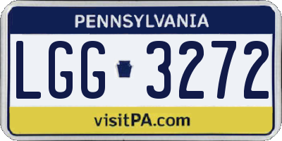 PA license plate LGG3272