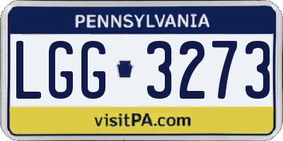 PA license plate LGG3273