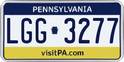 PA license plate LGG3277
