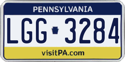 PA license plate LGG3284