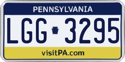 PA license plate LGG3295