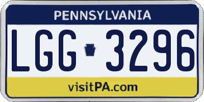PA license plate LGG3296