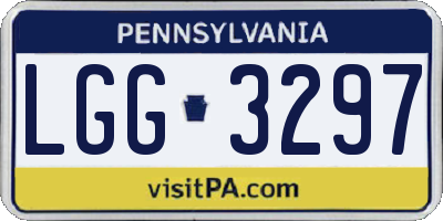 PA license plate LGG3297