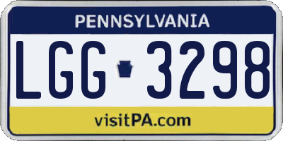 PA license plate LGG3298