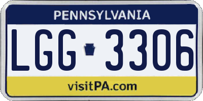 PA license plate LGG3306