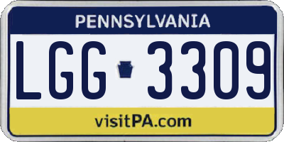 PA license plate LGG3309