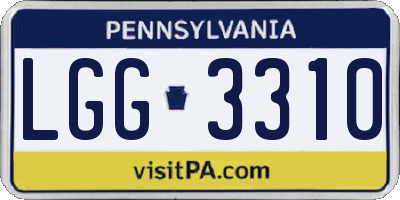 PA license plate LGG3310