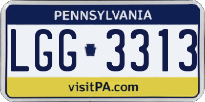 PA license plate LGG3313