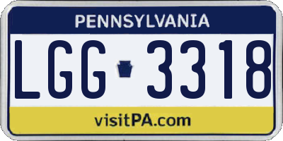 PA license plate LGG3318