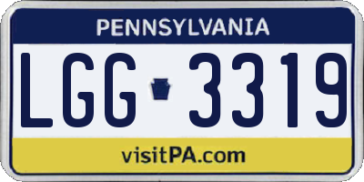 PA license plate LGG3319