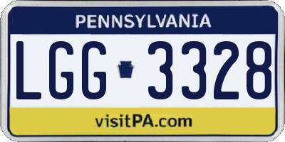 PA license plate LGG3328