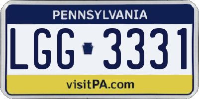 PA license plate LGG3331