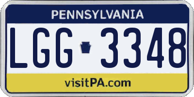 PA license plate LGG3348