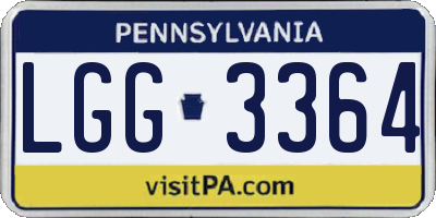 PA license plate LGG3364