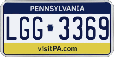 PA license plate LGG3369