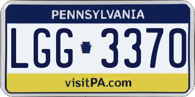 PA license plate LGG3370