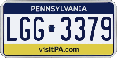 PA license plate LGG3379