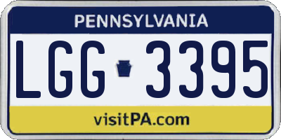 PA license plate LGG3395