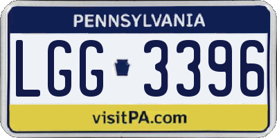 PA license plate LGG3396