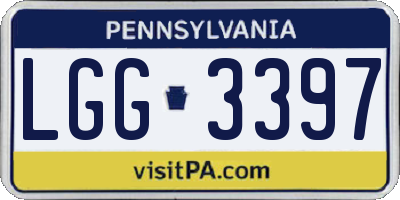 PA license plate LGG3397