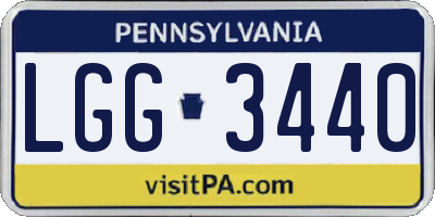 PA license plate LGG3440
