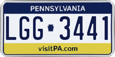PA license plate LGG3441