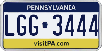 PA license plate LGG3444