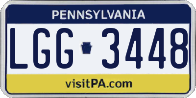 PA license plate LGG3448