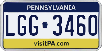 PA license plate LGG3460