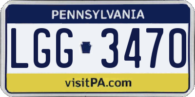 PA license plate LGG3470
