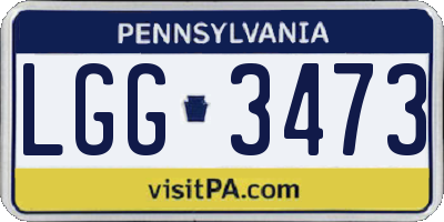 PA license plate LGG3473