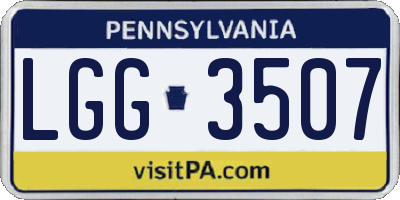 PA license plate LGG3507