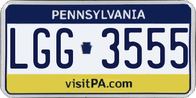 PA license plate LGG3555