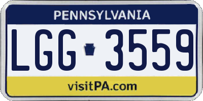 PA license plate LGG3559