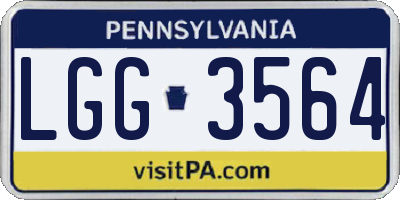 PA license plate LGG3564