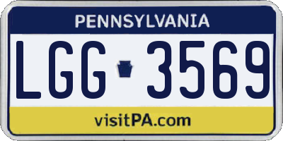 PA license plate LGG3569