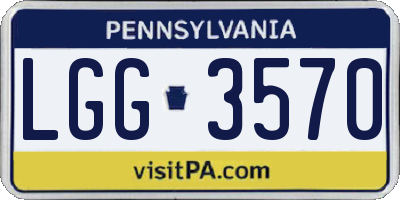 PA license plate LGG3570
