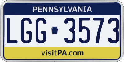 PA license plate LGG3573