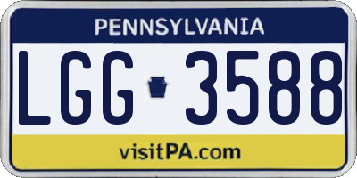 PA license plate LGG3588