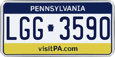 PA license plate LGG3590