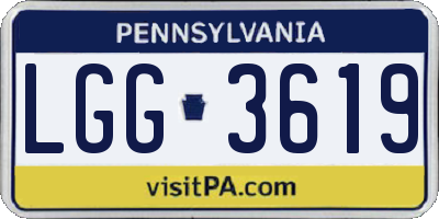 PA license plate LGG3619
