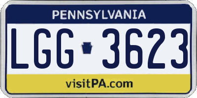 PA license plate LGG3623